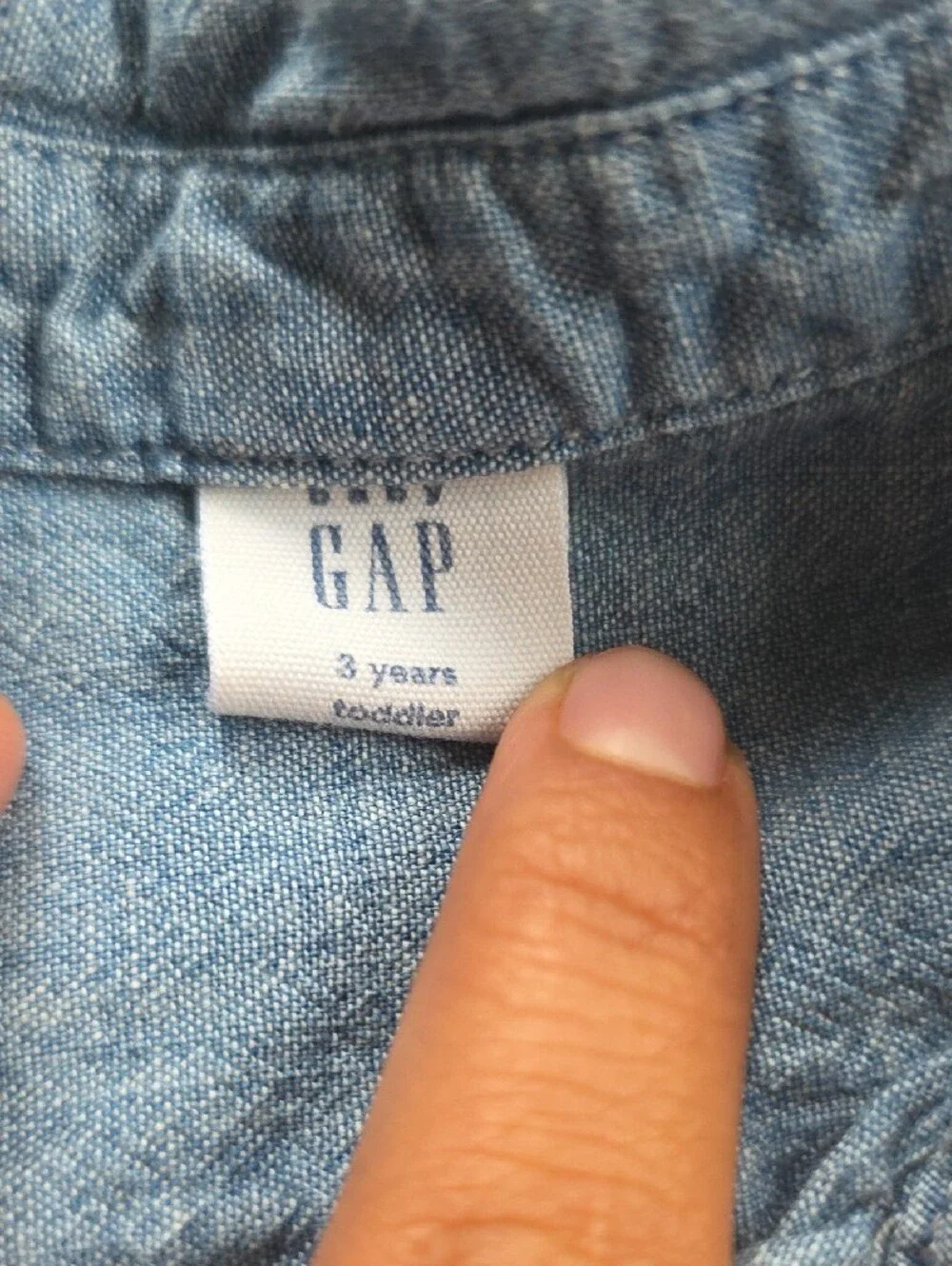 GAP Blue Button-Down Shirt with Olive Green Sweater